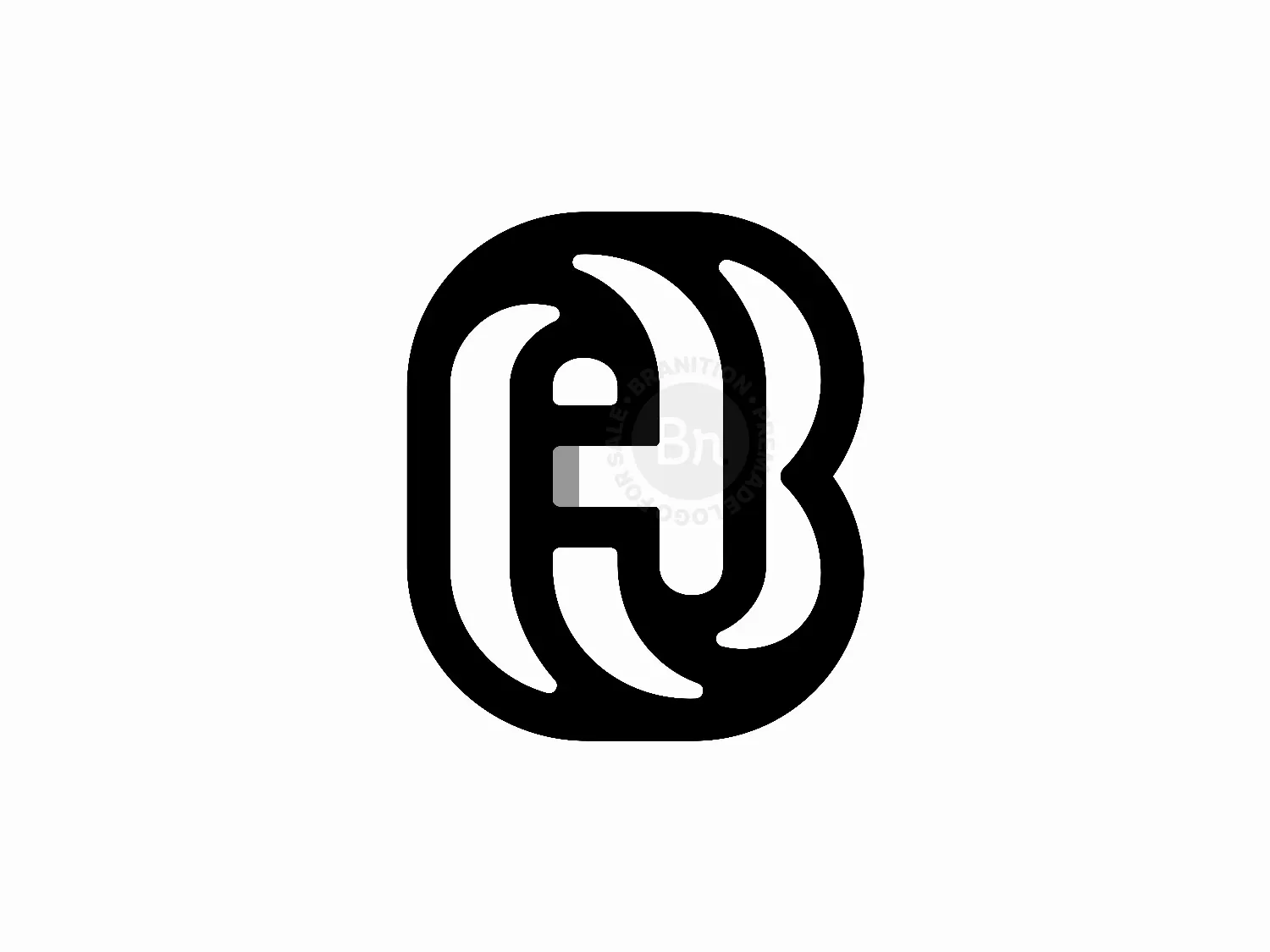 Letter AB Initial BA Logo