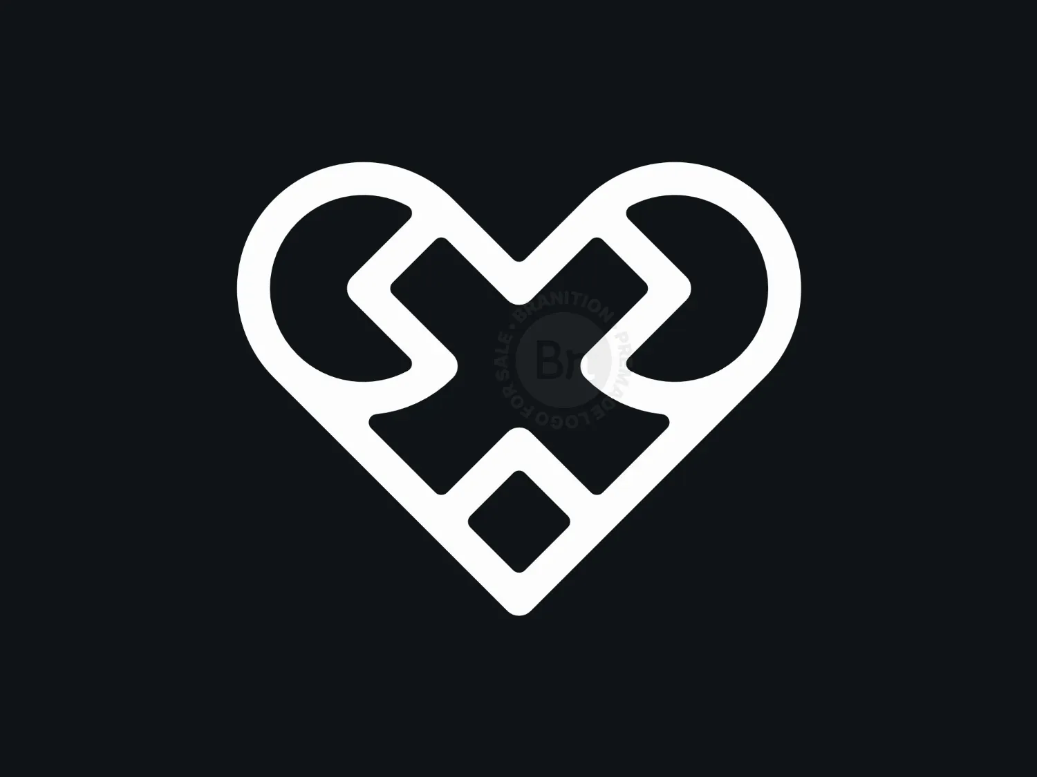 Letter X Love Logo
