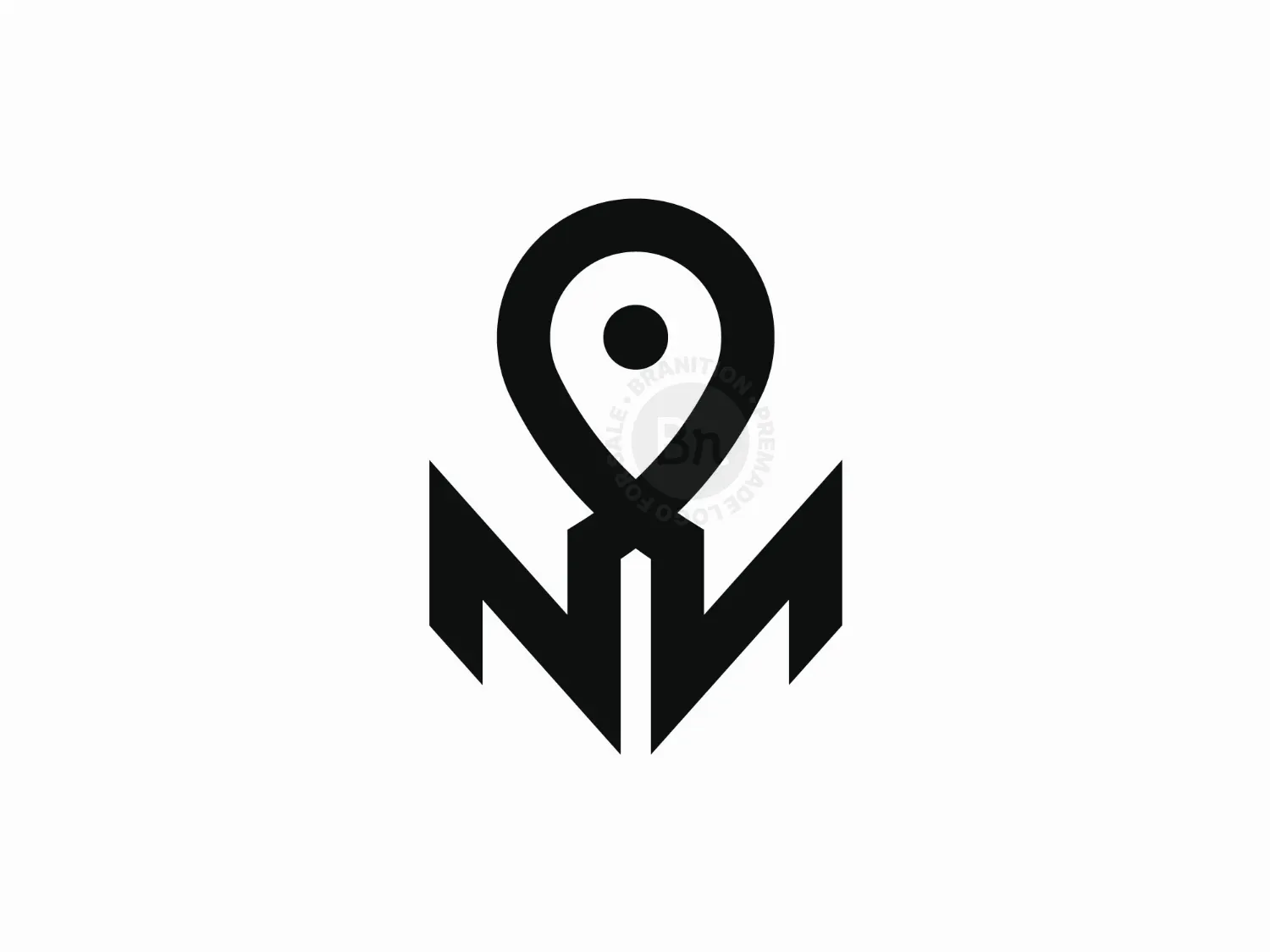 Ambigram N Location Logo