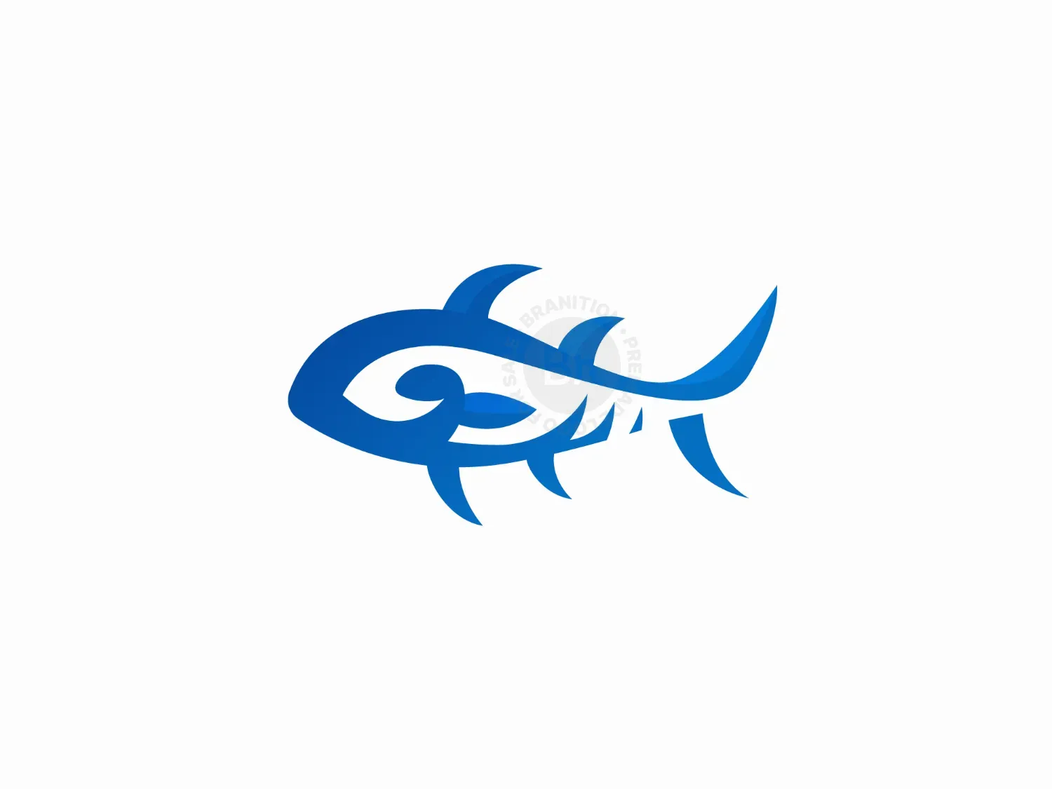 Blue Fin Tuna Fish Logo