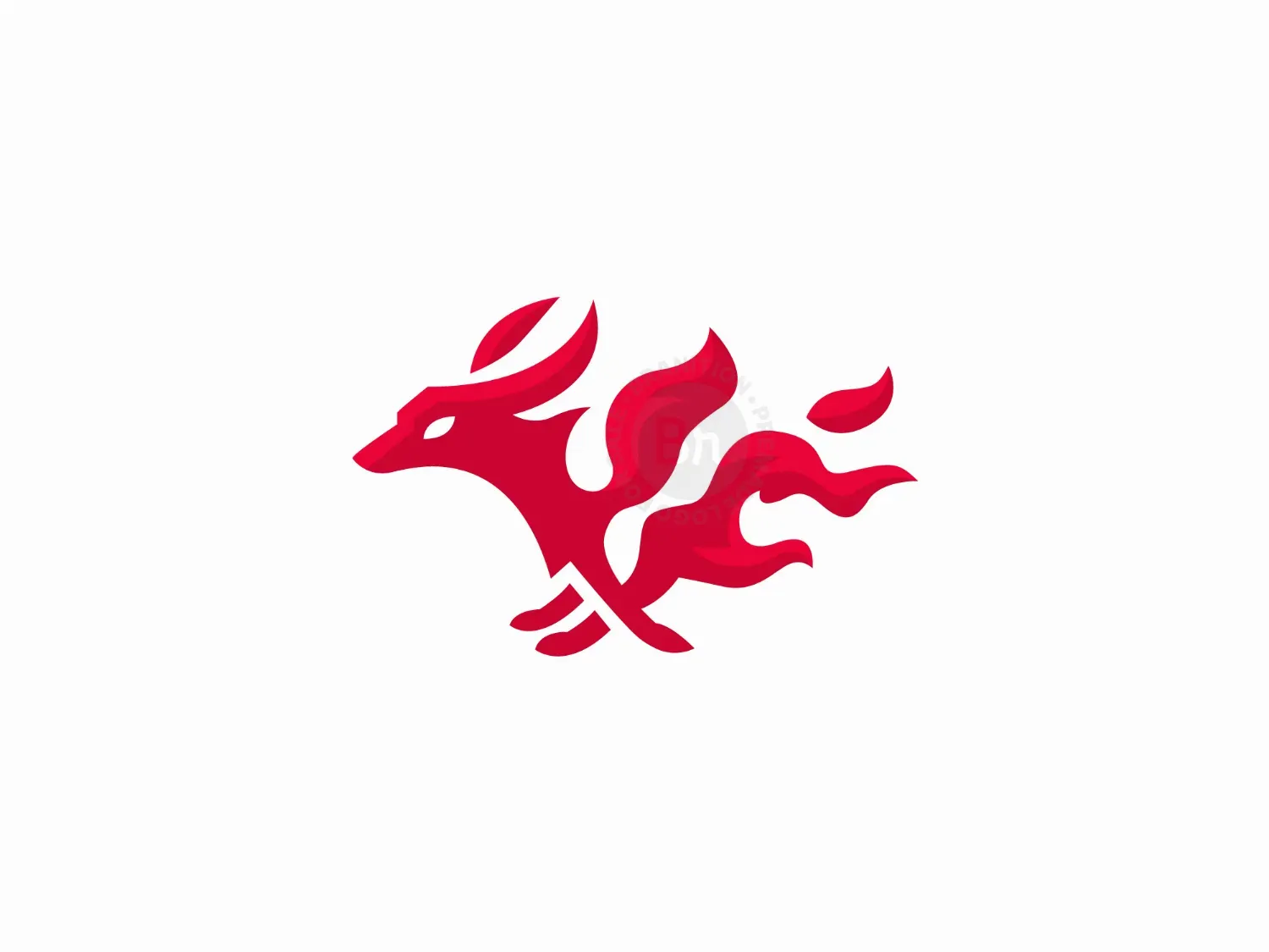 Fire Fox Running Logo