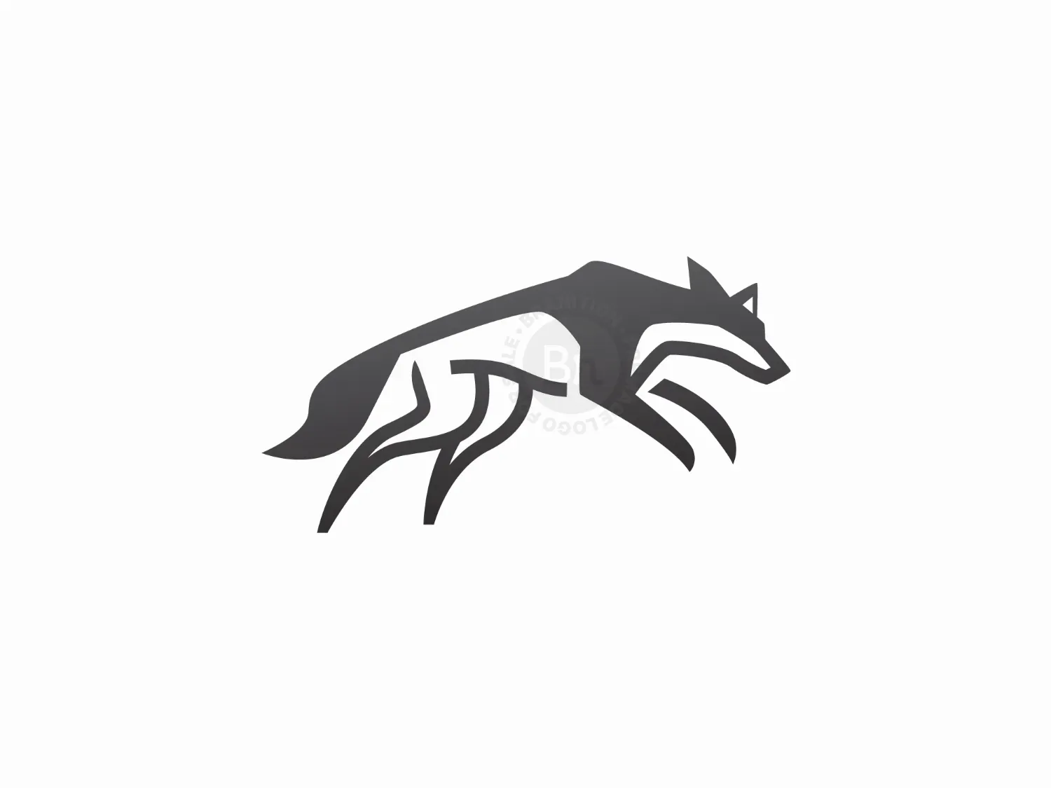 Jumping Fox Or Wolf Logo