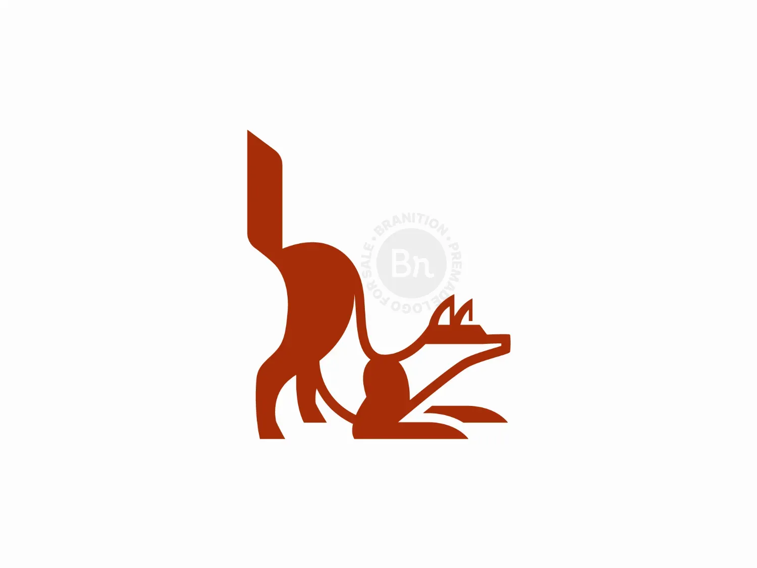 Stretched Fox Or Wolf Logo