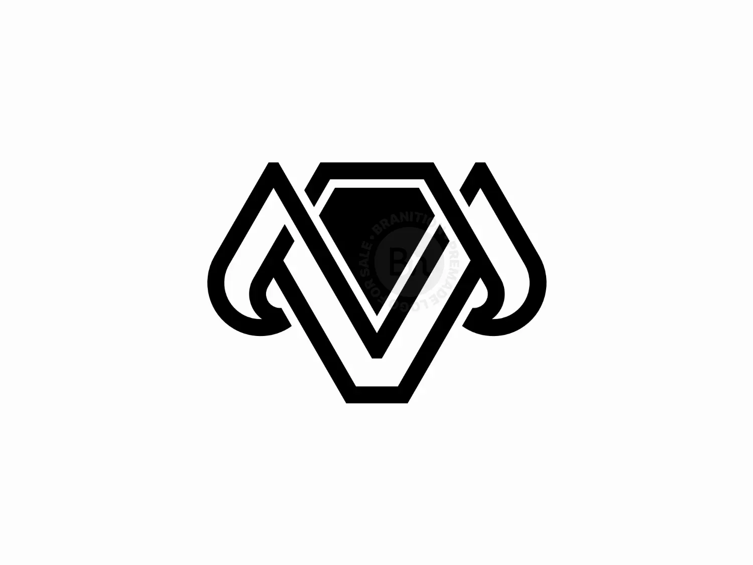 Monoline Diamond Ram Logo