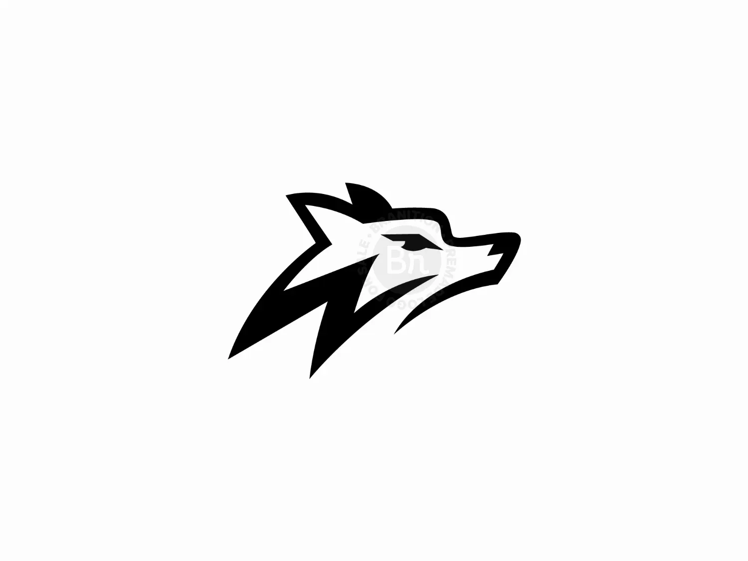 W Wolf Head Logo