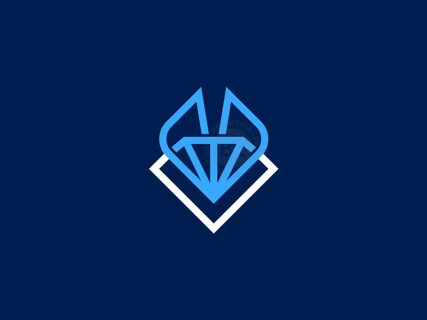 Diamond Fox Head Logo