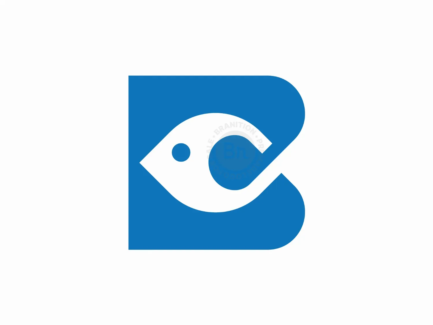 Modern B Fish Logo