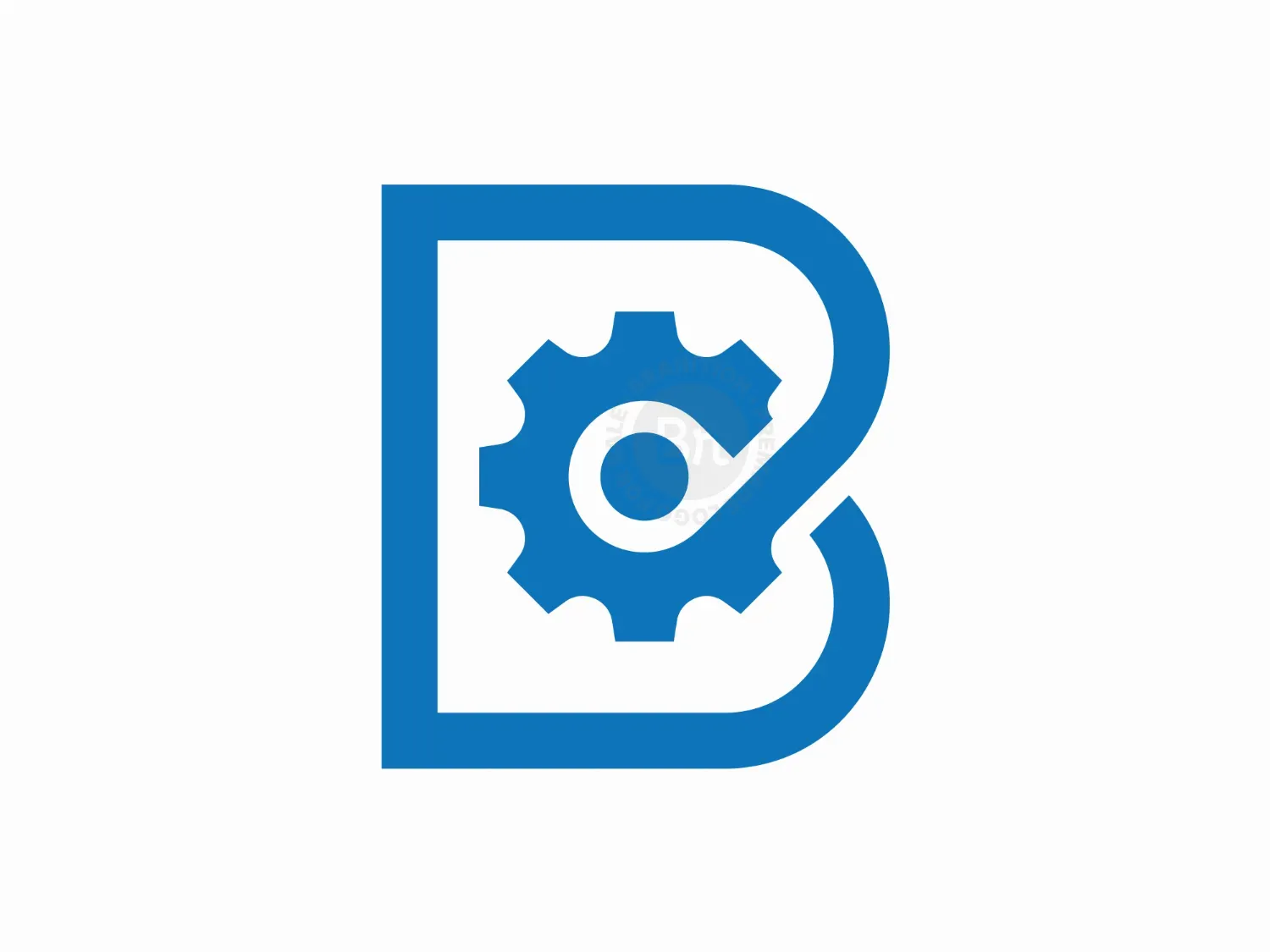 Modern B Gear Logo