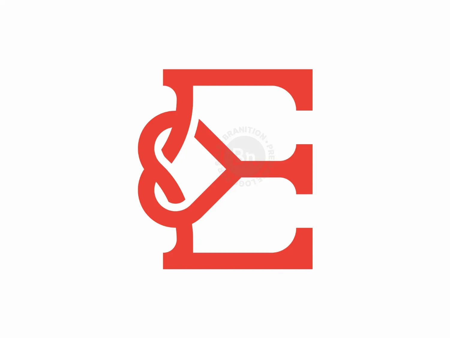Minimalist E Heart Logo