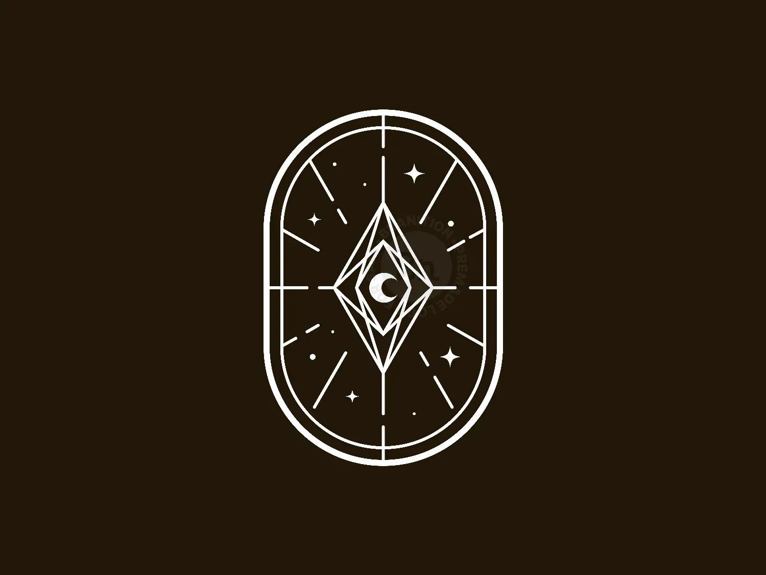 Sacred Geometry Moon Logo