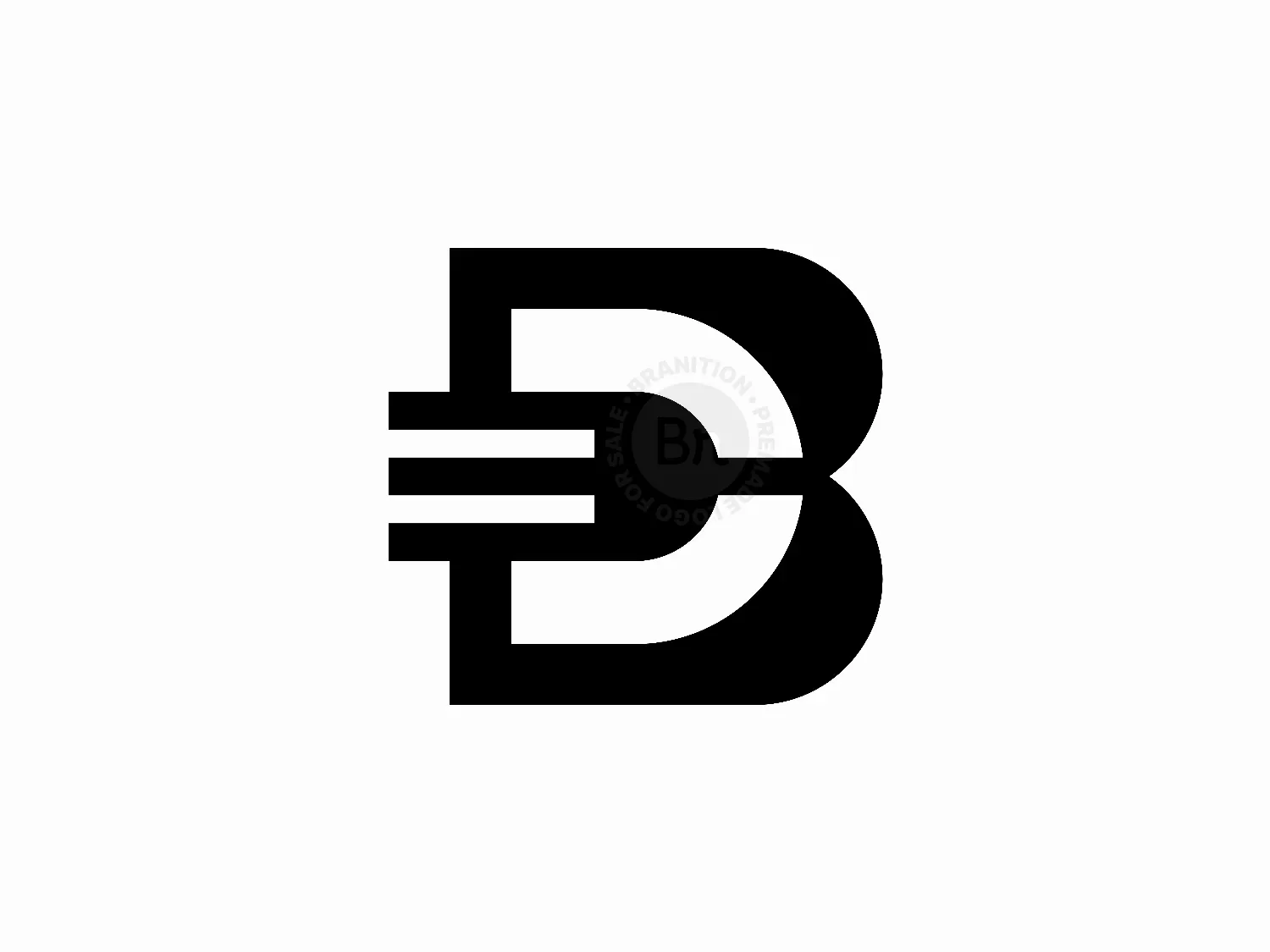 Letter BD DB Fork Logo
