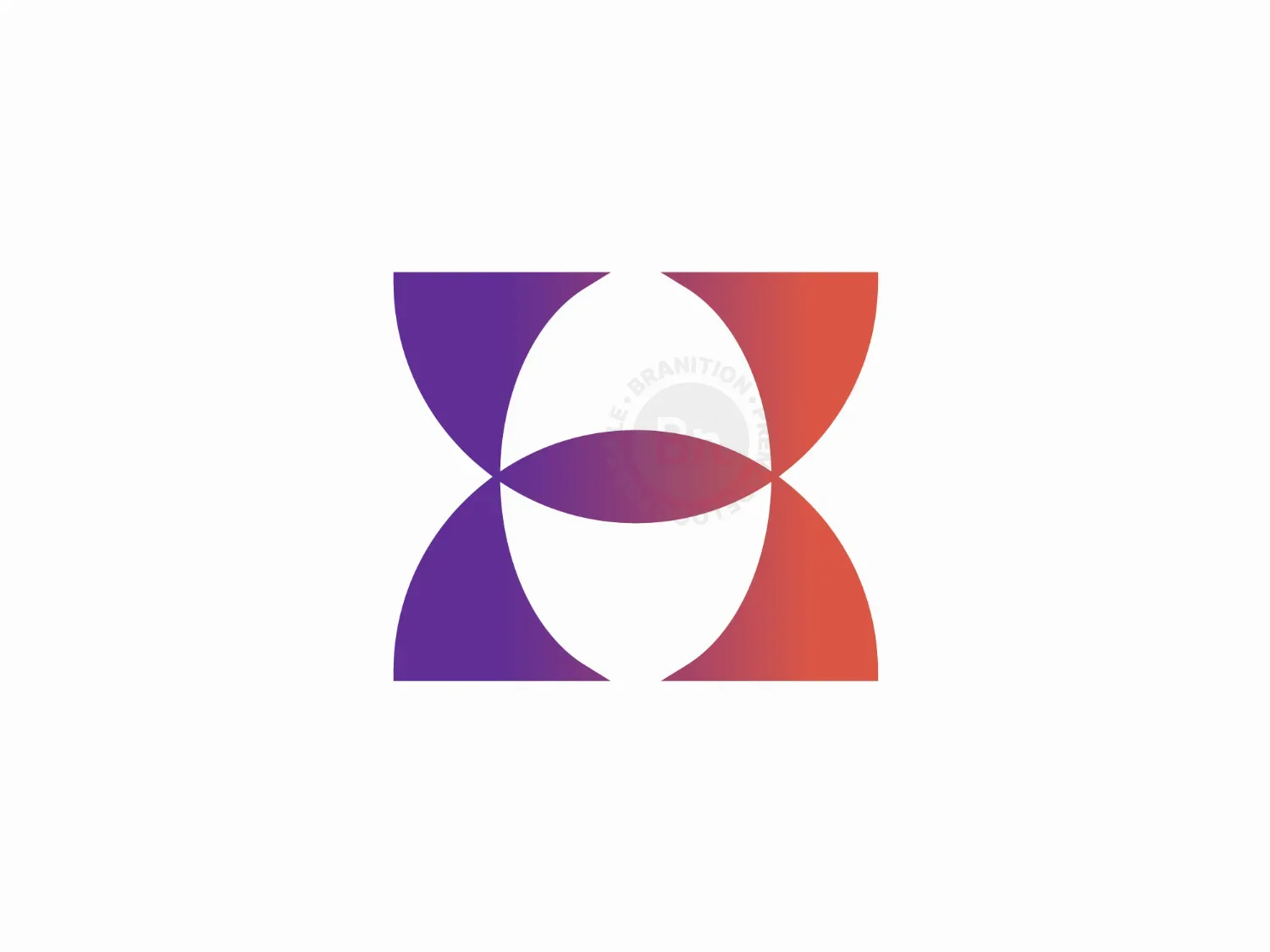Geometric Curved H Logo
