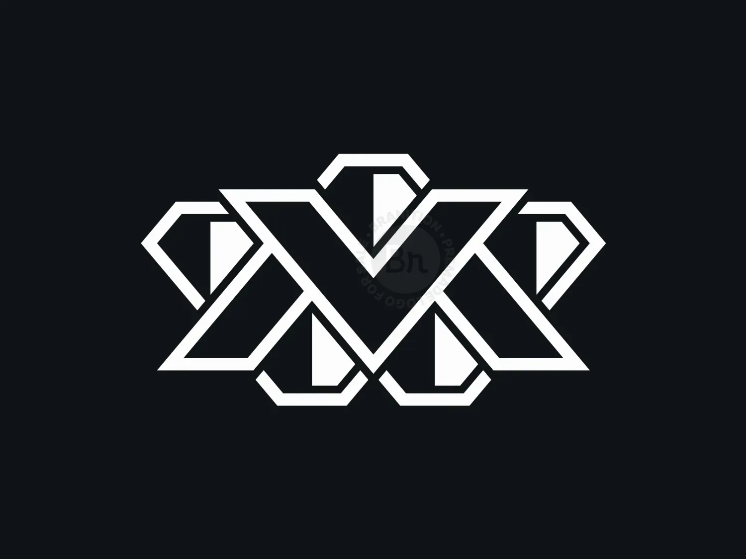 M Or Mv Diamond Logo