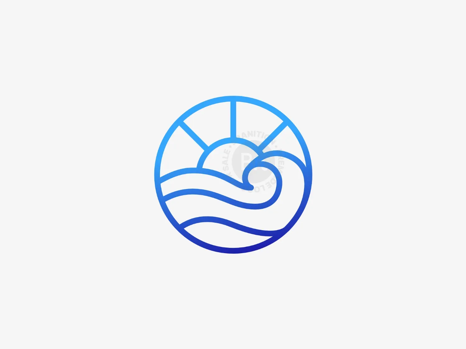 Abstract Ocean And Sun Logo