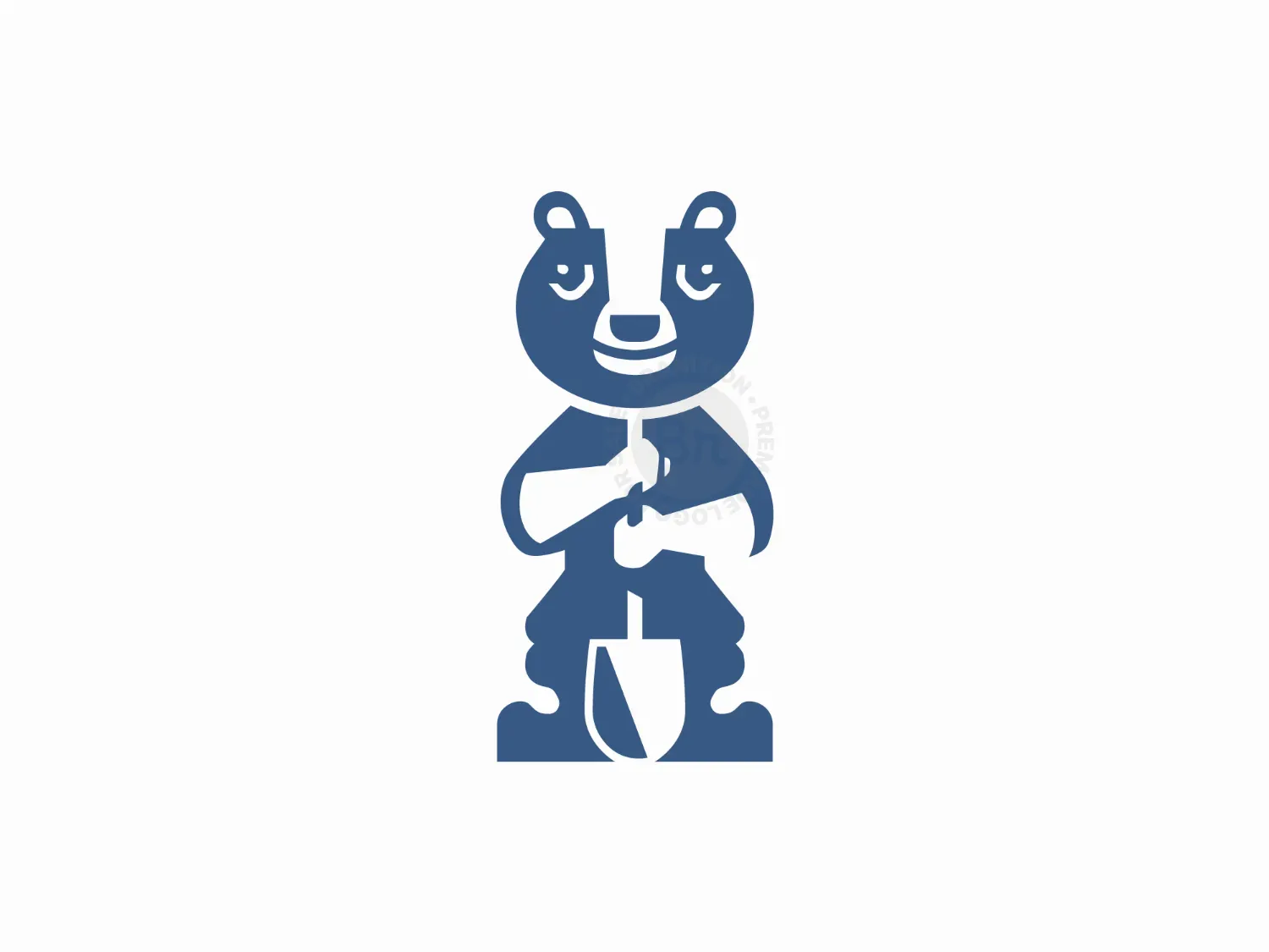 Teddy Bear Mascot The Digger Logo