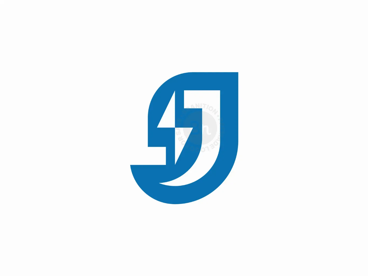 Letter J Lightning Logo