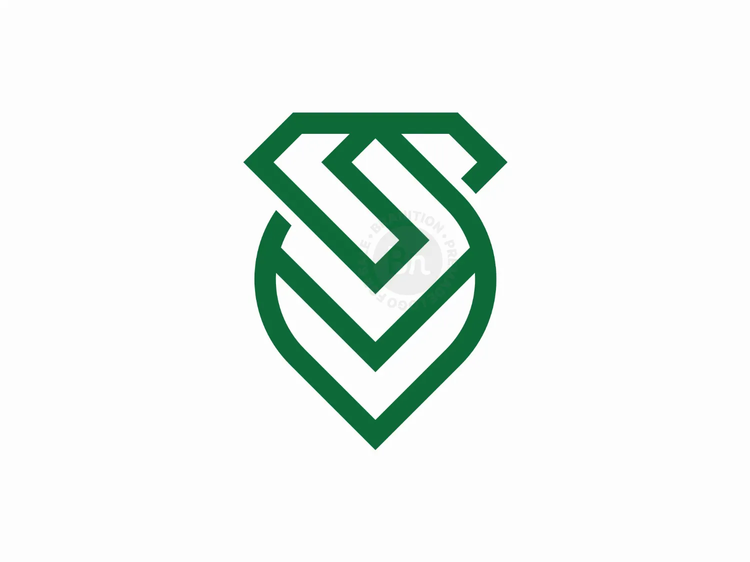 Modern Diamond Leaf Logo