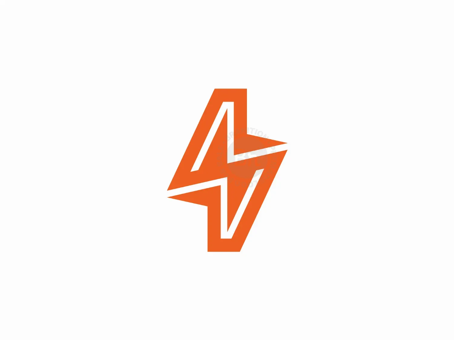 Letter Av Or S Lightning Logo