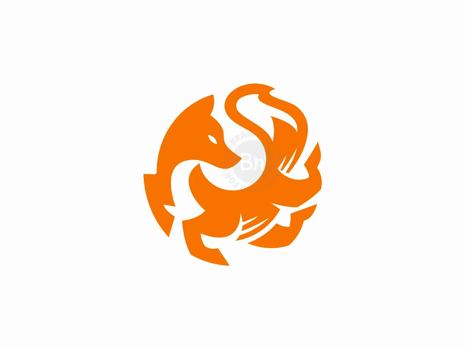 Unique Jumping Fox Logo