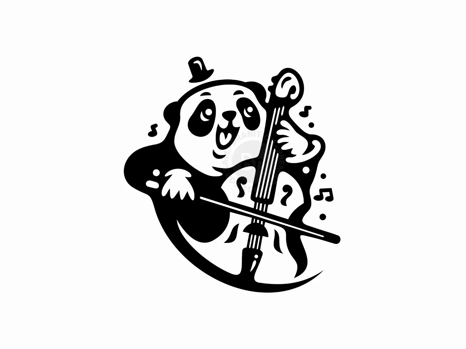 Panda Violoncello Music Logo