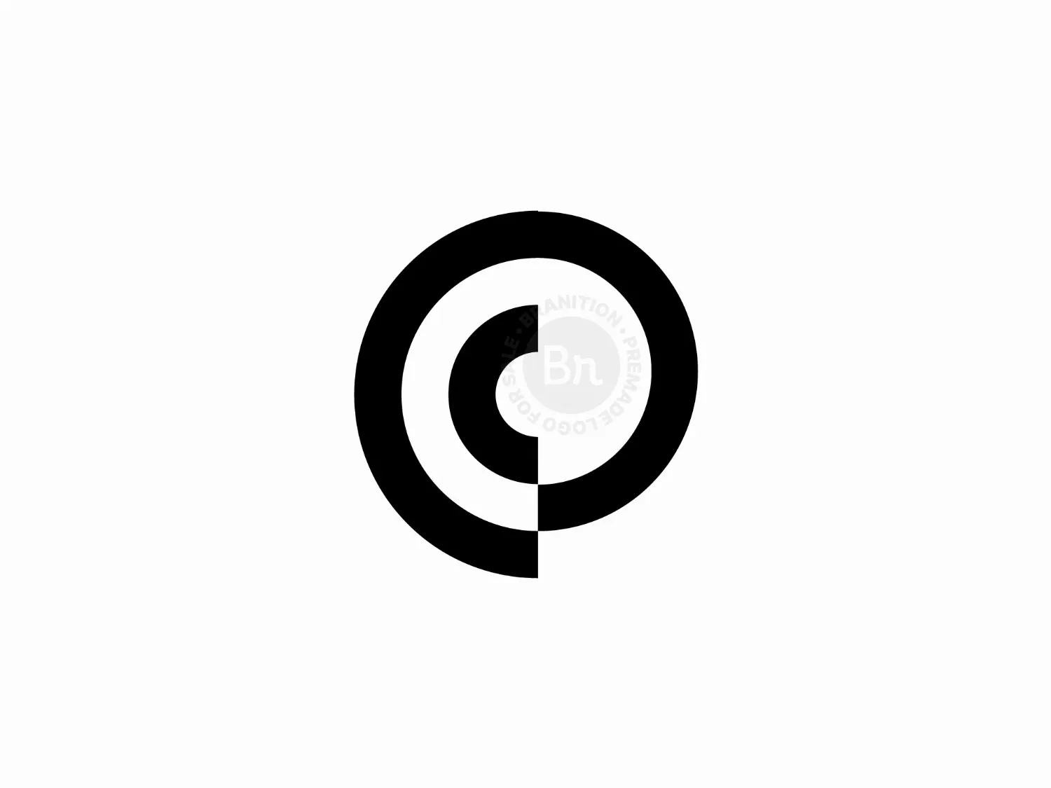 Letter P / Happy Smile Logo Design