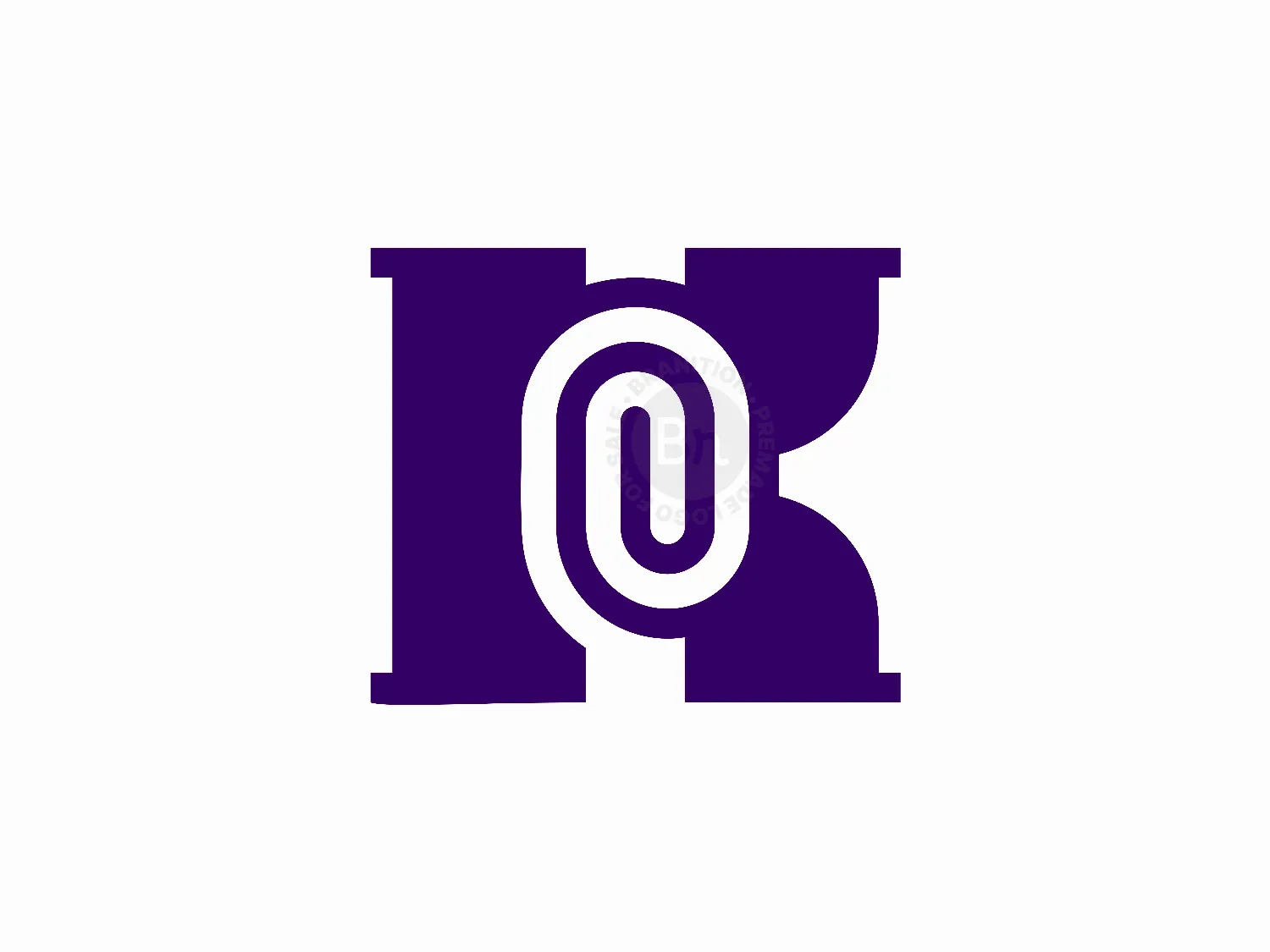Letter K Paper Clip Logo