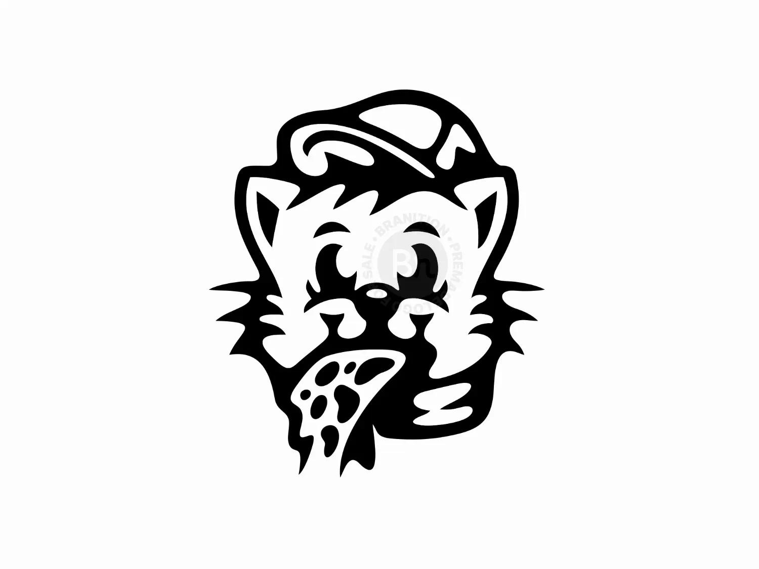 Cat Pizza Mascot Logo