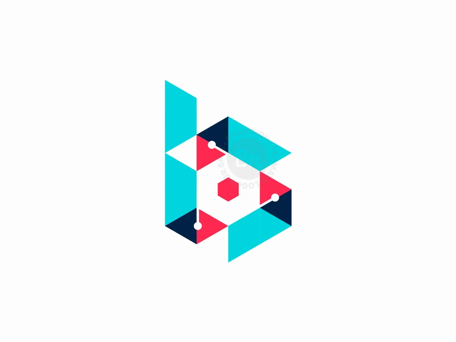 Geometric Tech B Logo