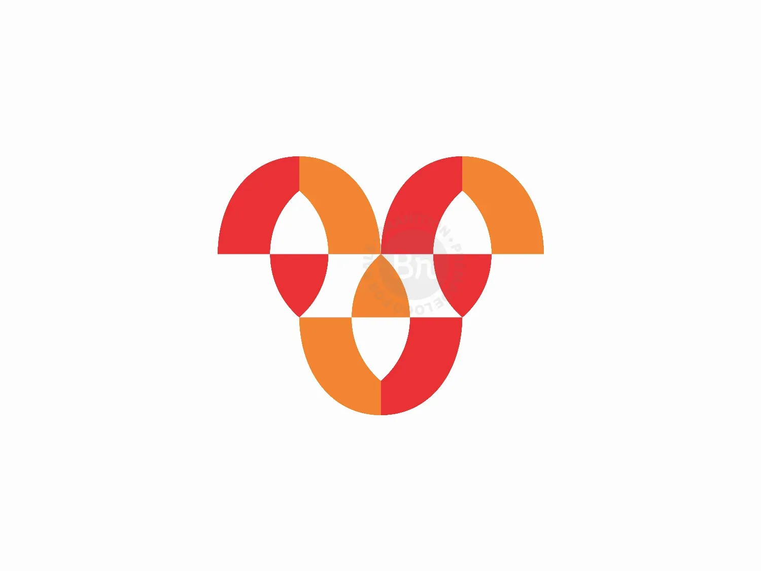 MV Or MU Smile Pop Monogram Logo