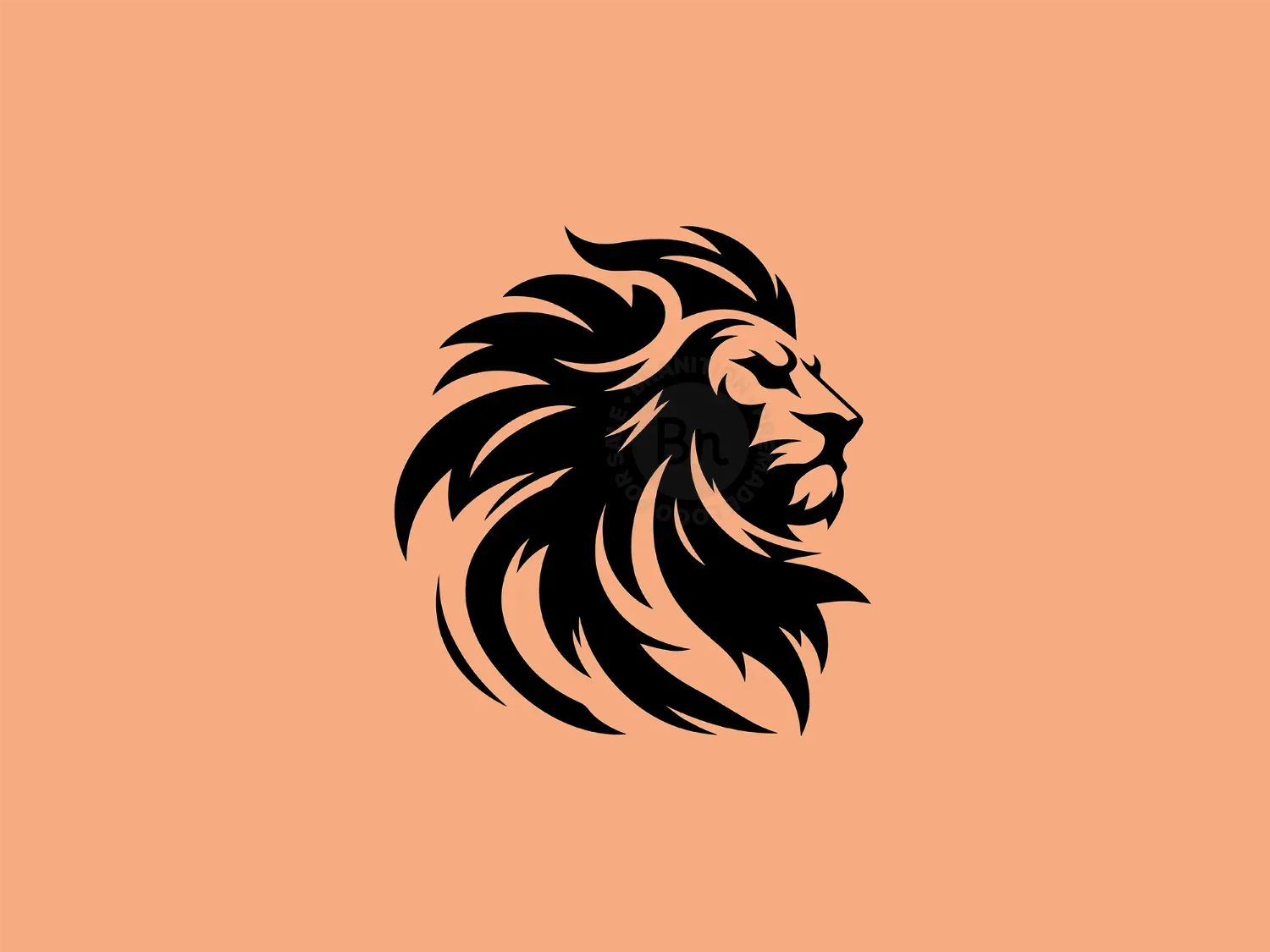 Modern Lion Head Logo