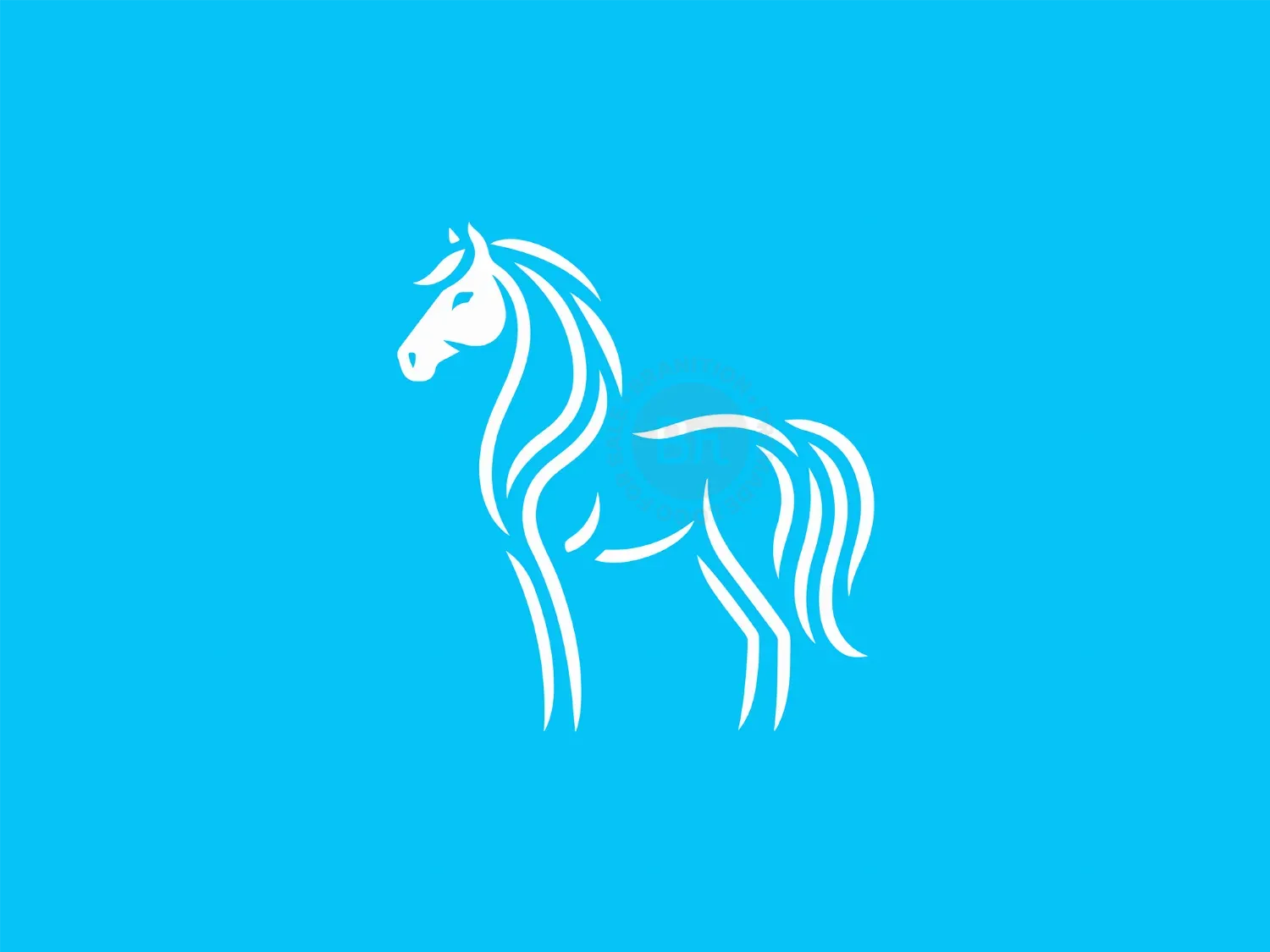 Abstract Horse Silhouette Logo