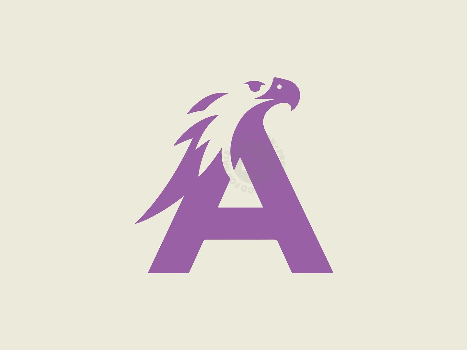 Modern Letter A With Eagle Head Logo