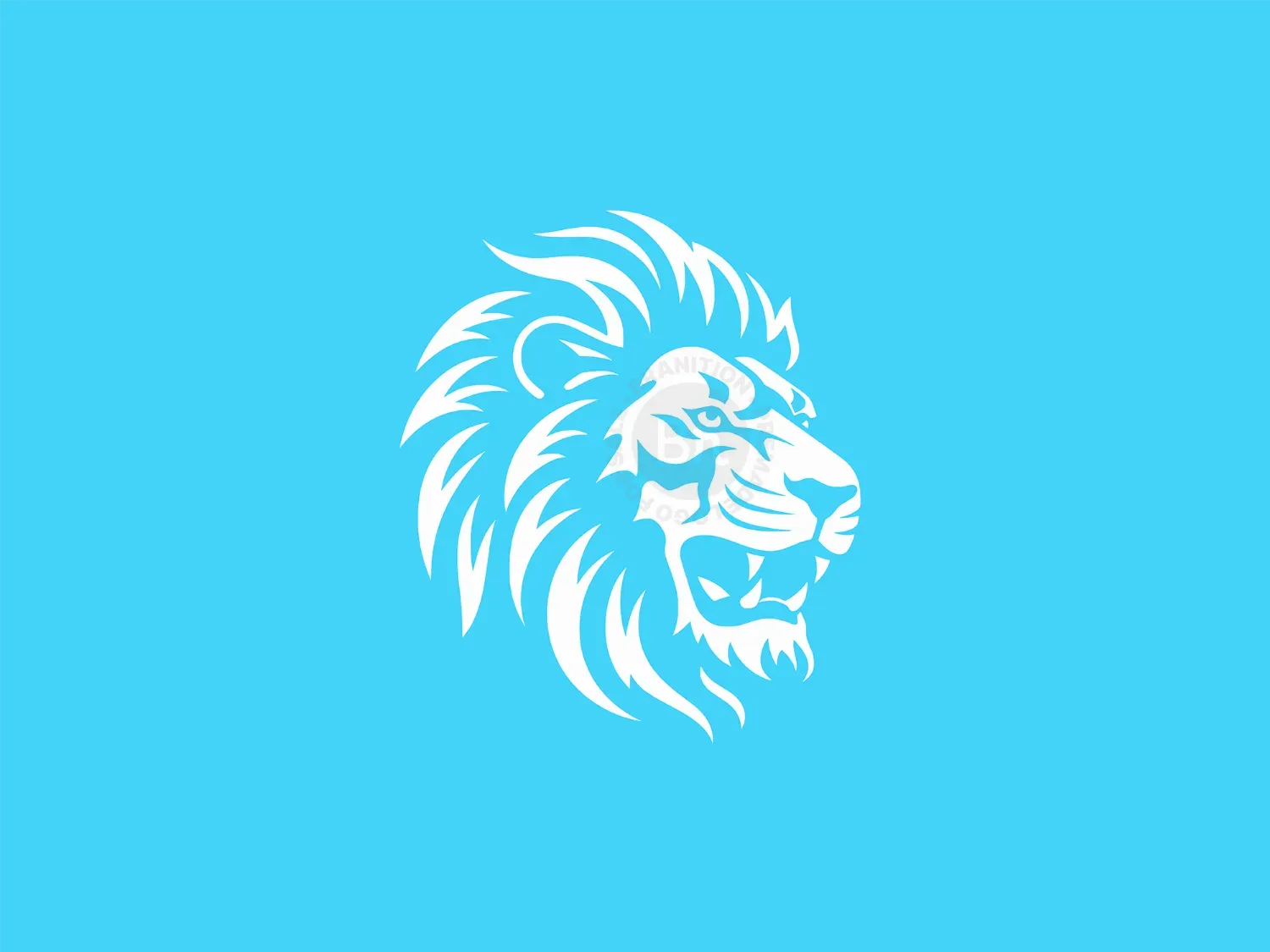 Modern Lion Head Logo