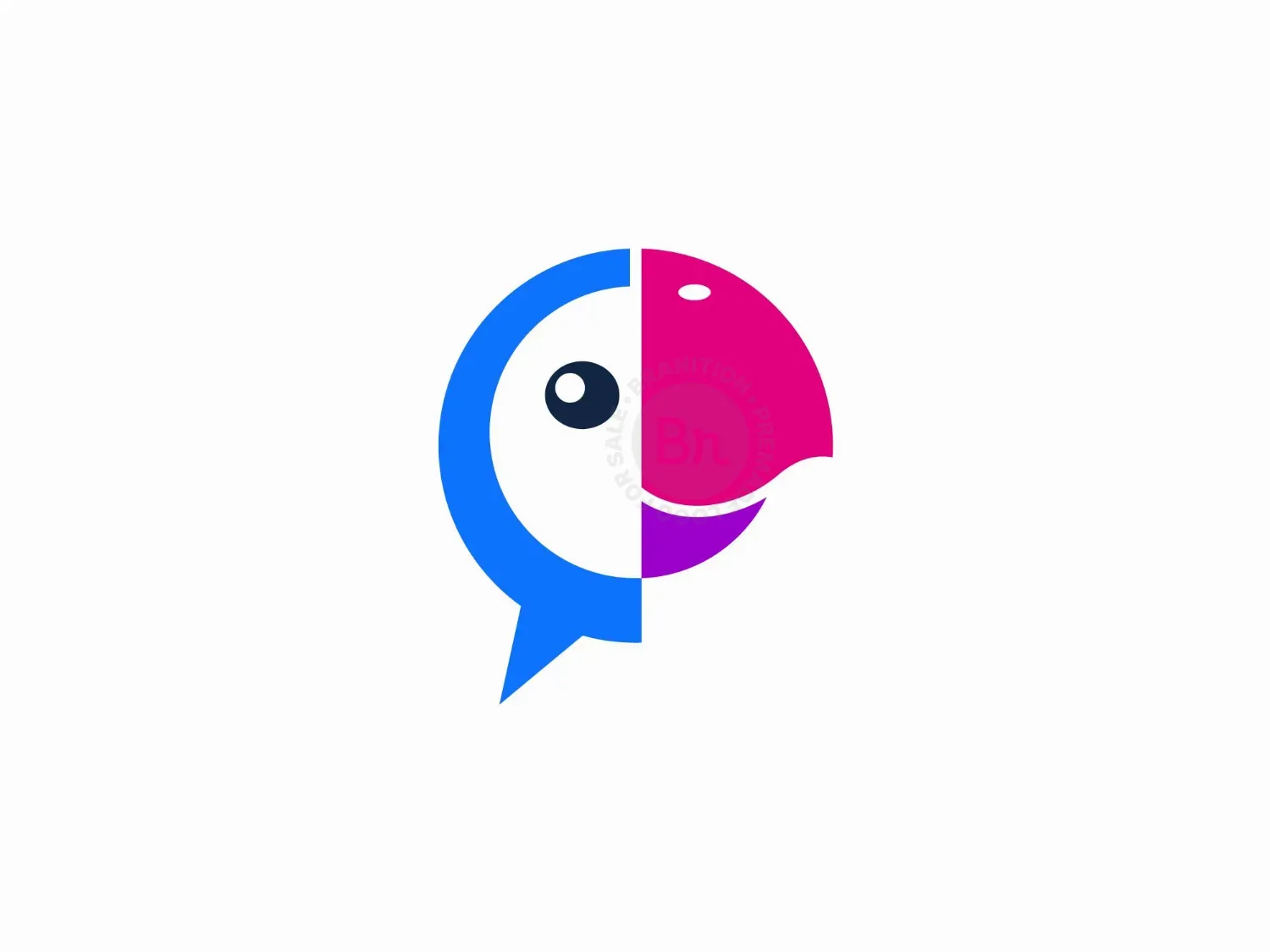 Parrot Castle Talk Chat Logo Symbol Icon Graphic Design