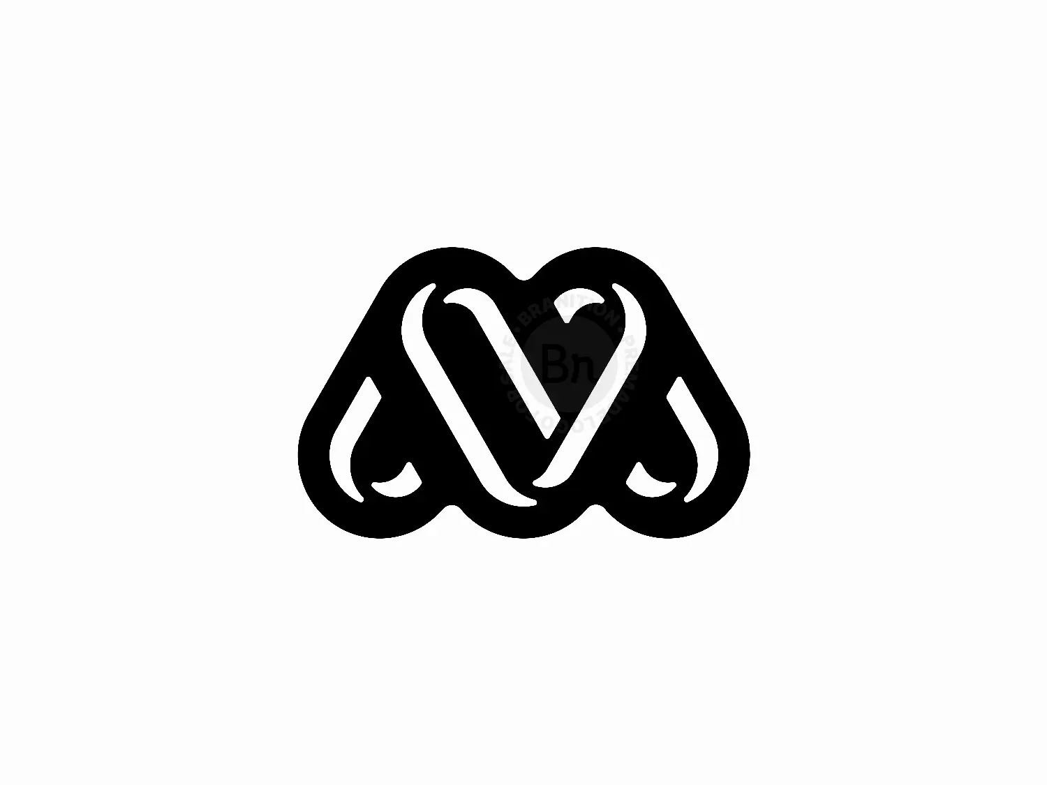 Letter MV Initial WA Logo