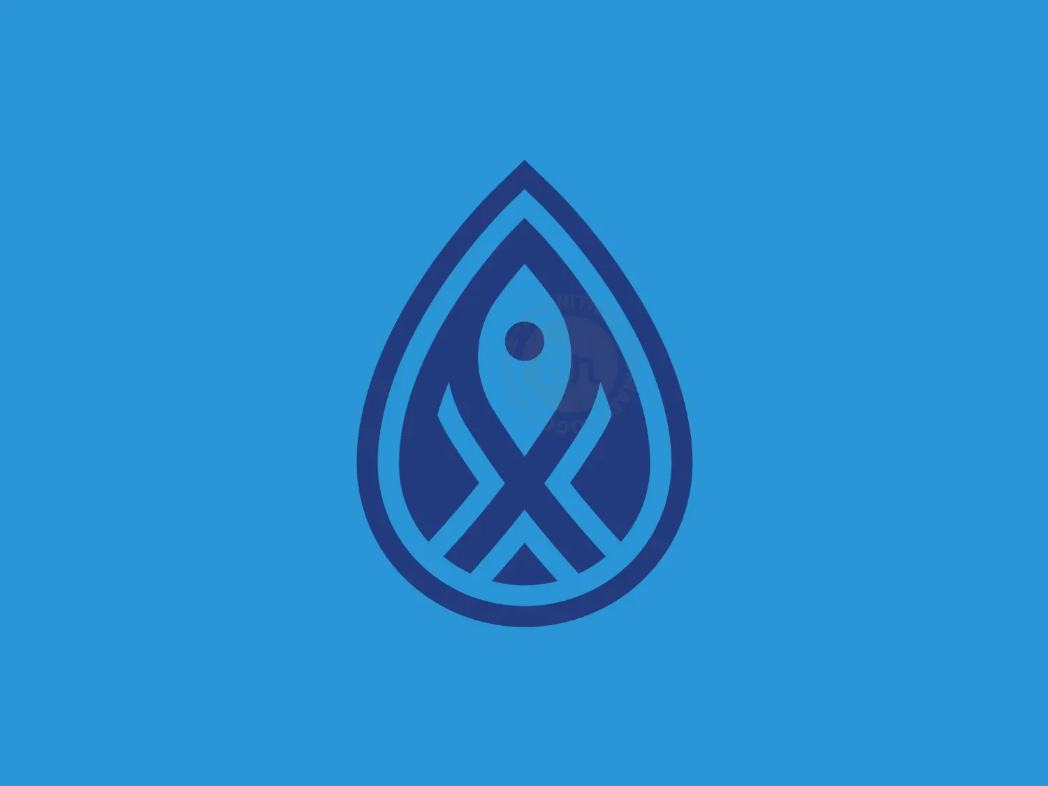 Waterdrop Fish Logo