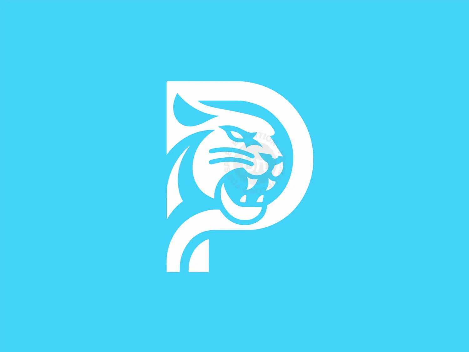 Modern Letter P Panther Logo