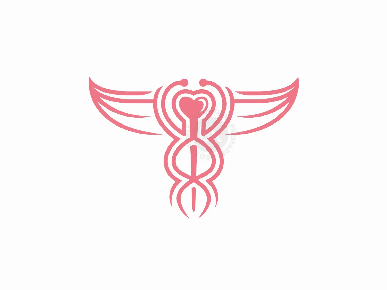 Heart Caduceus Logo