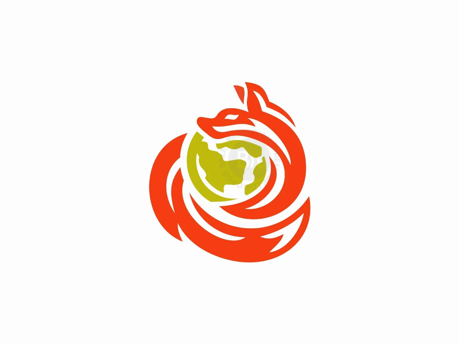 Fox With Earth Logo