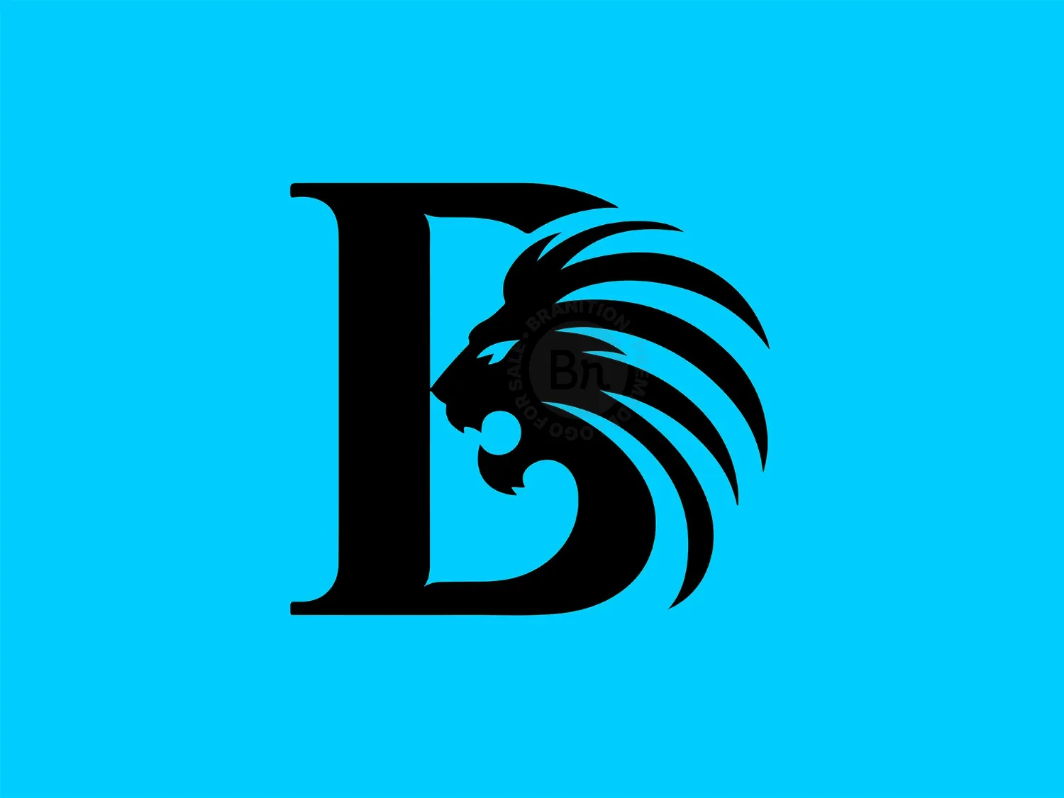 Modern Business Letter B With Lion Head Logo